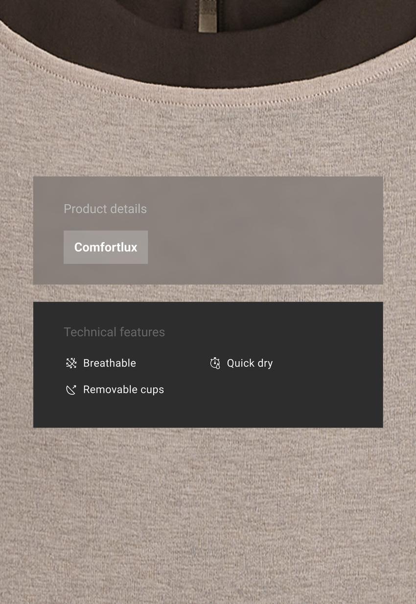 Топ Comfortlux с контрастной имитацией слоев