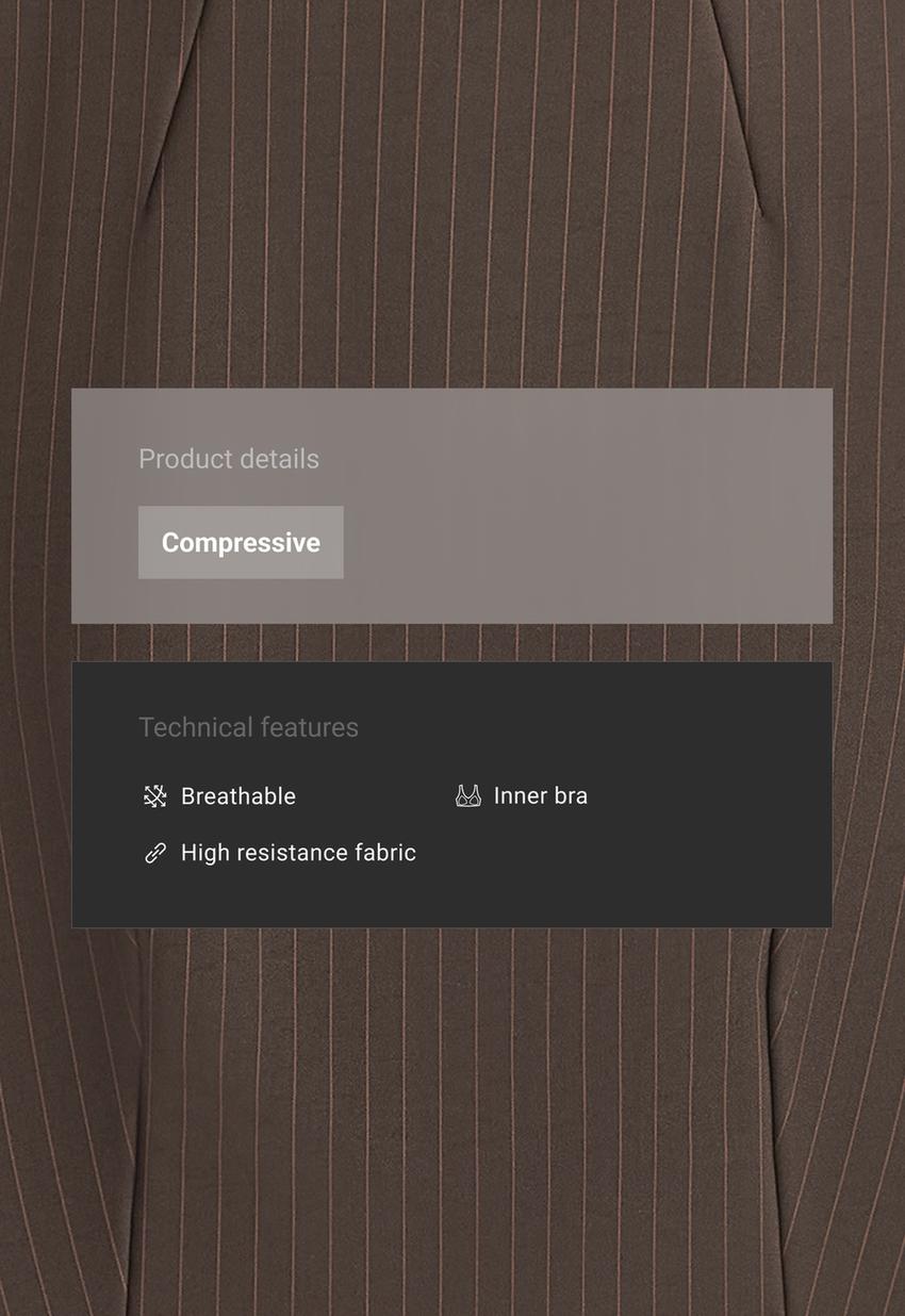 Топ Compressive с короткими рукавами и принтом