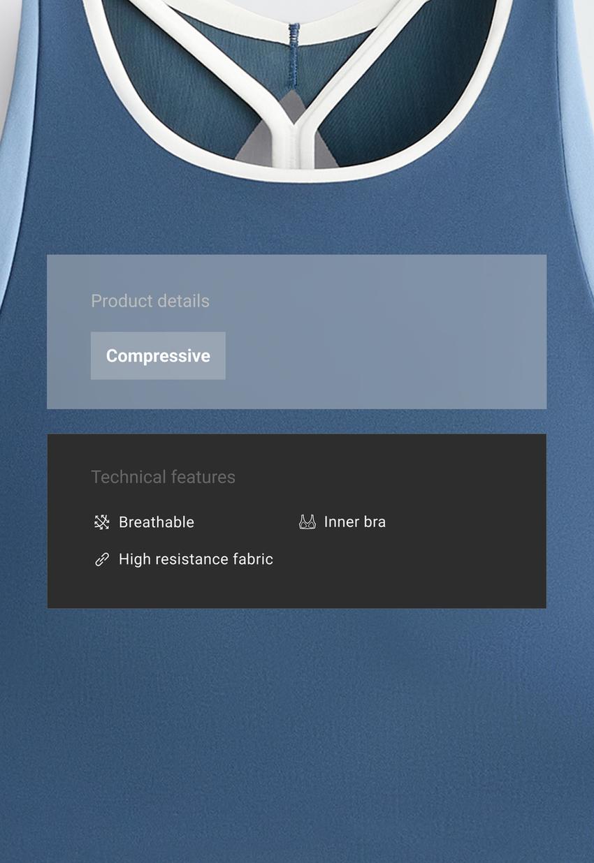 Топ-майка Compressive с контрастными вставками