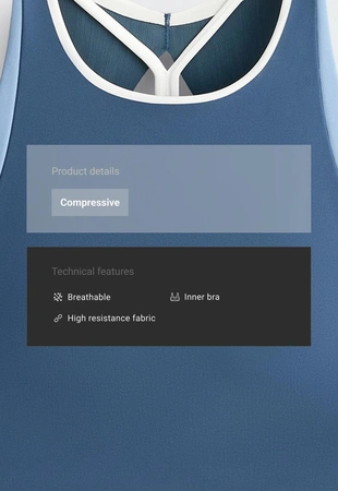 Топ-майка Compressive с контрастными вставками- Заказать в России