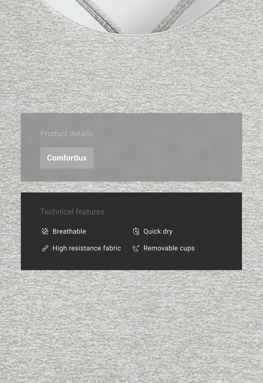 Топ Comfortlux с чашками и бретелями