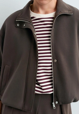 Striped modal jacket- Заказать в России
