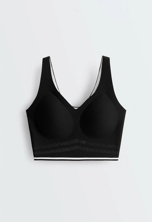 Perfect-adapt medium-support sports bra with piping- Заказать в России