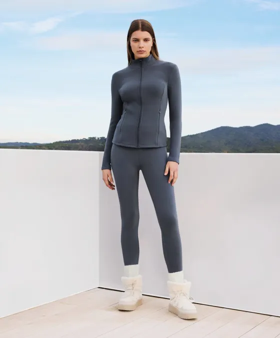 Бесшовные очень теплые легинсы Seamless с высокой посадкой, 70 см