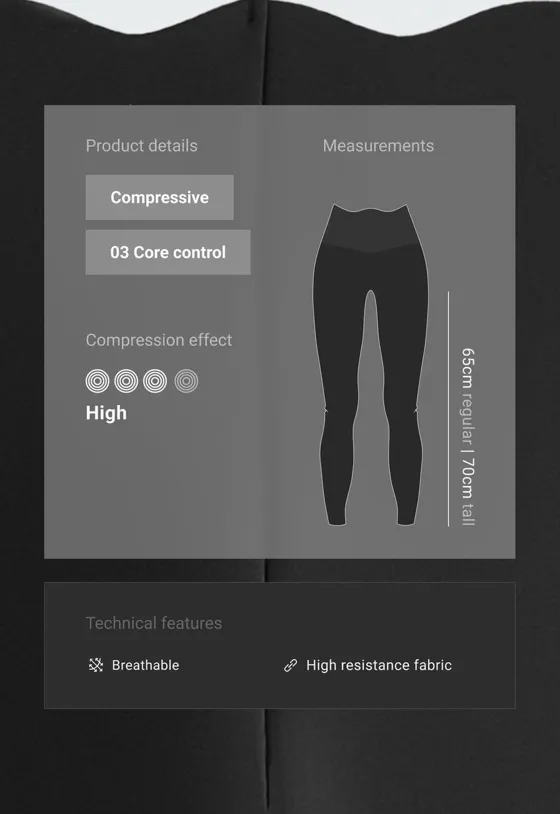 легинсы длиной до щиколотки  Compressive Core control