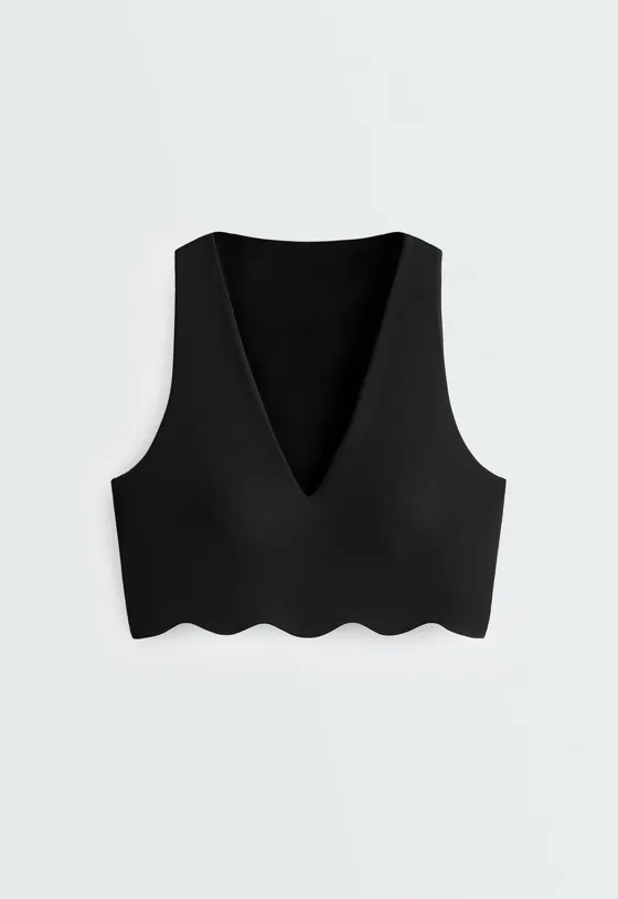 Спортивный бюстгальтер Compressive с волнистым краем