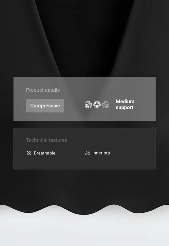 Спортивный бюстгальтер Compressive с волнистым краем