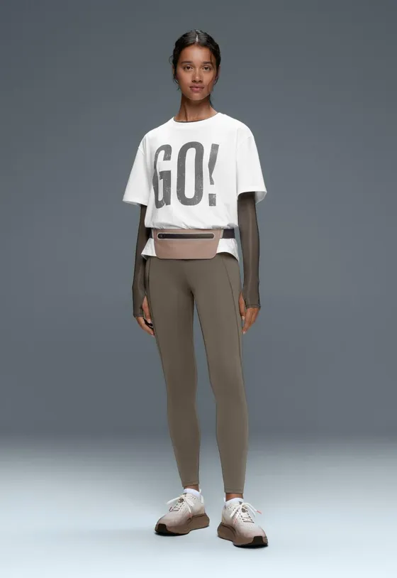 T-shirt Boxy em mistura de algodão estampado