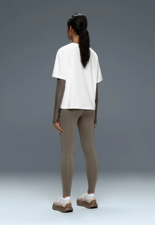 Boxy cotton blend T-shirt with print- Заказать в России