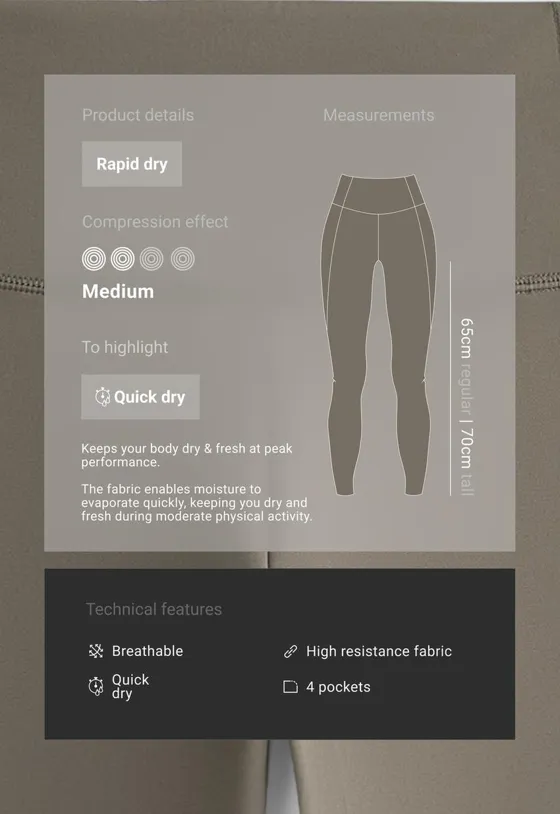 Легинсы длиной до щиколотки  Rapid Dry