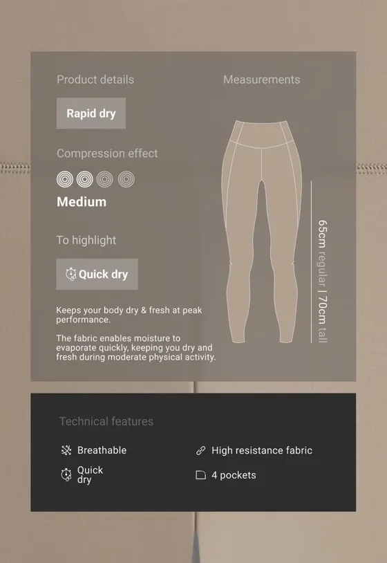 Легинсы длиной до щиколотки  Rapid Dry