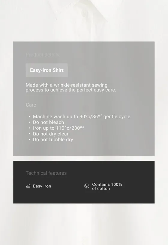 Рубашка с длинным рукавом easy iron