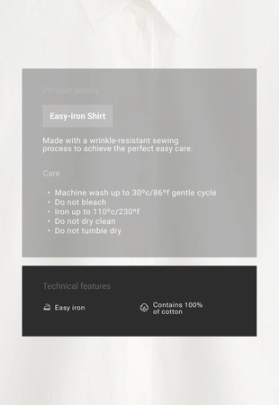 Рубашка с длинным рукавом easy iron- Заказать в России