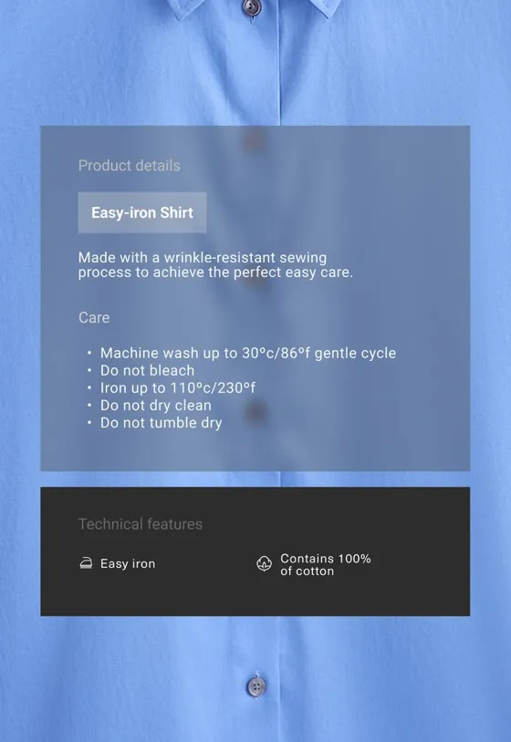 Рубашка с длинным рукавом easy iron