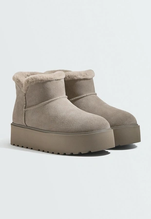 Leather platform boots- Заказать в России