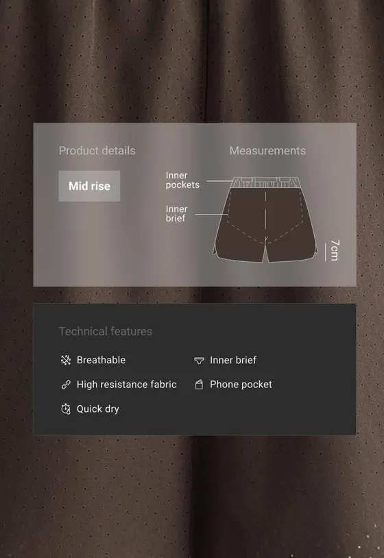 Технические Shorts Mid rise длиной 7 см