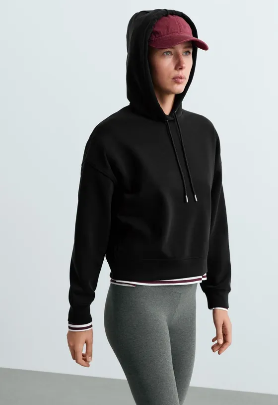 Толстовка с модалом и начесом Boxy