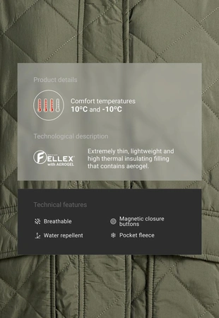 Стеганая куртка Fellex® Aerogel с ромбами- Заказать в России