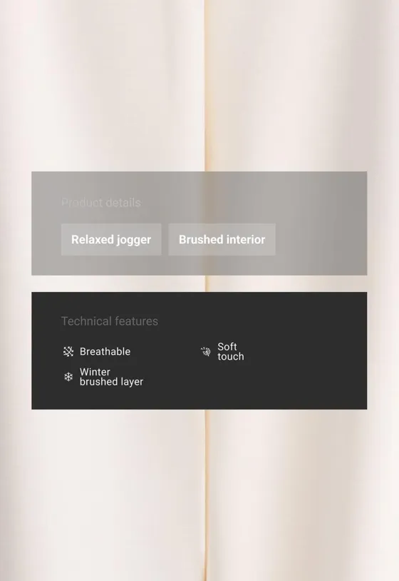 Брюки Jogger свободного кроя из модала Brushed