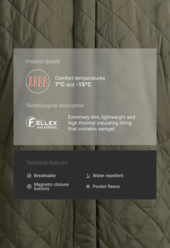Длинная утепленная куртка FELLEX® AEROGEL