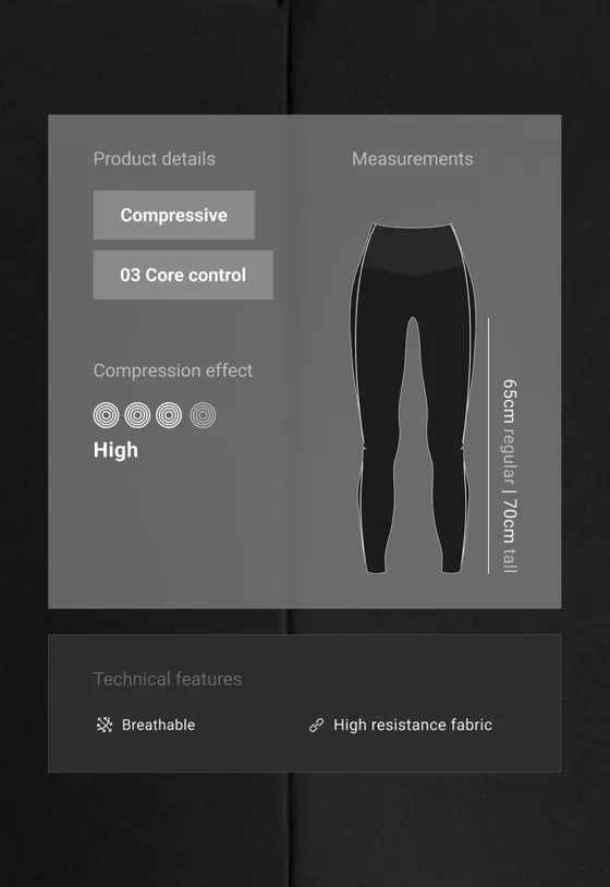 легинсы длиной до щиколотки  Compressive Core control