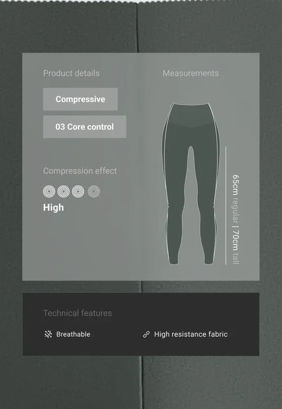 легинсы длиной до щиколотки  Compressive Core control