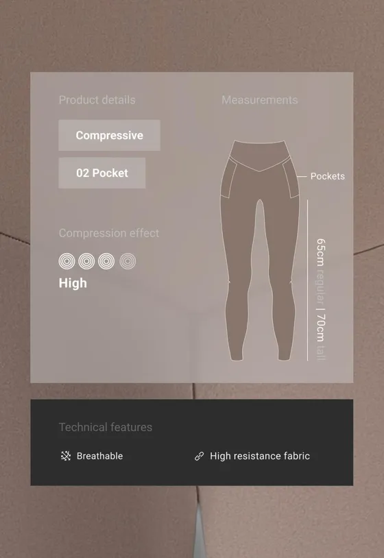 Легинсы Compressive Pocket с завышенной талией
