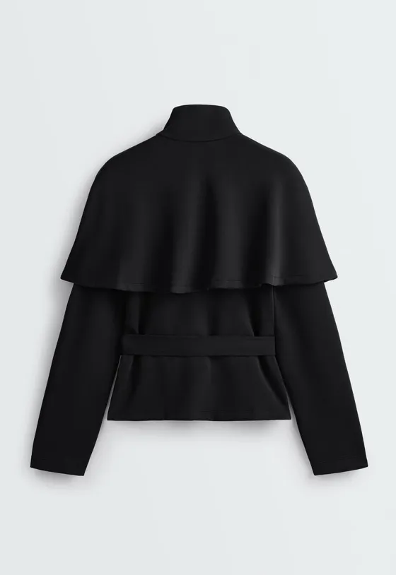 Куртка с деталью-кейпом из модала