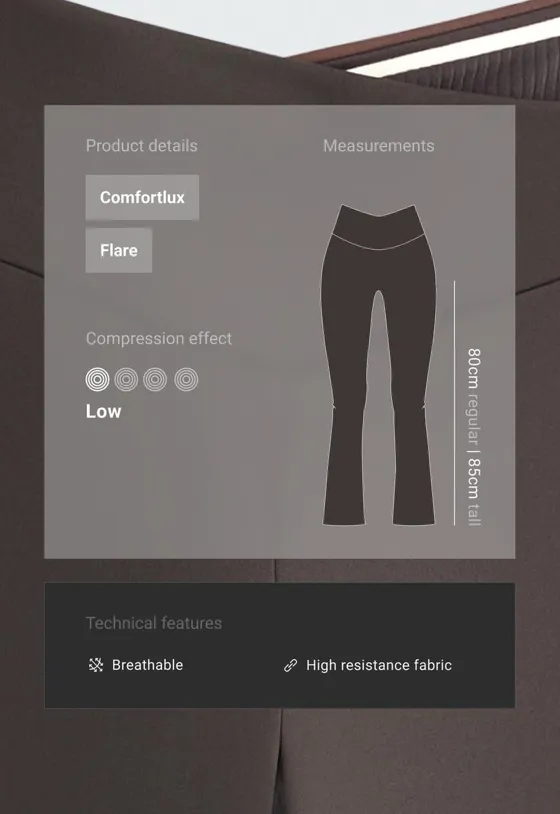 Брюки Flare Comfortlux с V-образным кроем и Rib