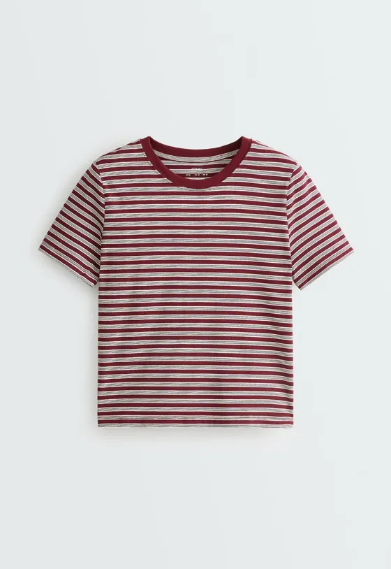 T-shirt de manga curta com mistura de algodão