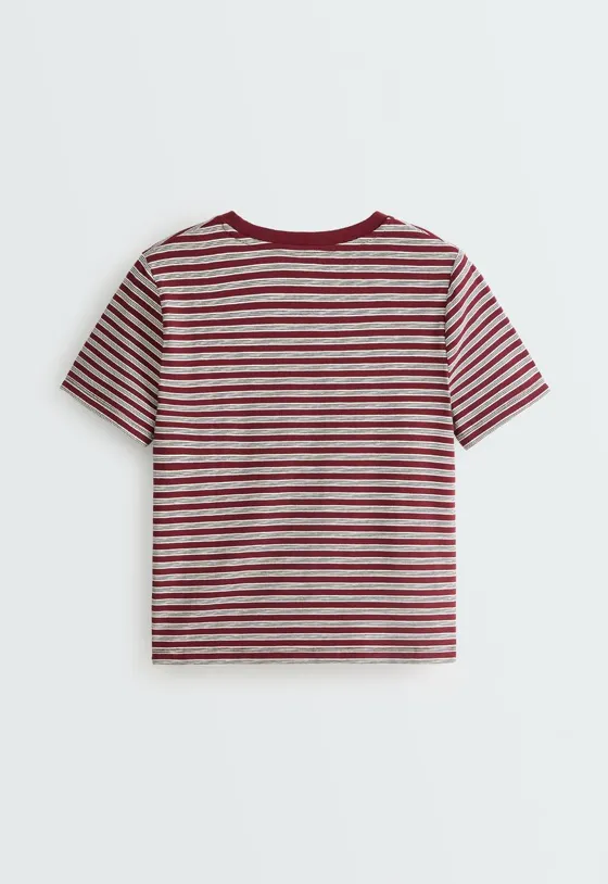 T-shirt de manga curta com mistura de algodão