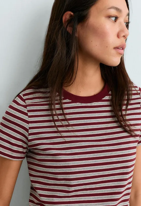 T-shirt de manga curta com mistura de algodão