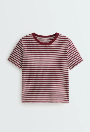 Cotton-blend short-sleeved T-shirt- Заказать в России