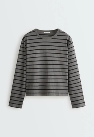 100% cotton long-sleeved T-shirt- Заказать в России