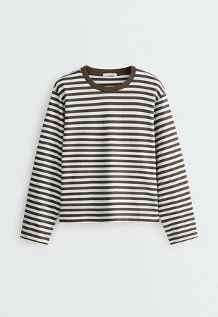 100% cotton long-sleeved T-shirt- Заказать в России