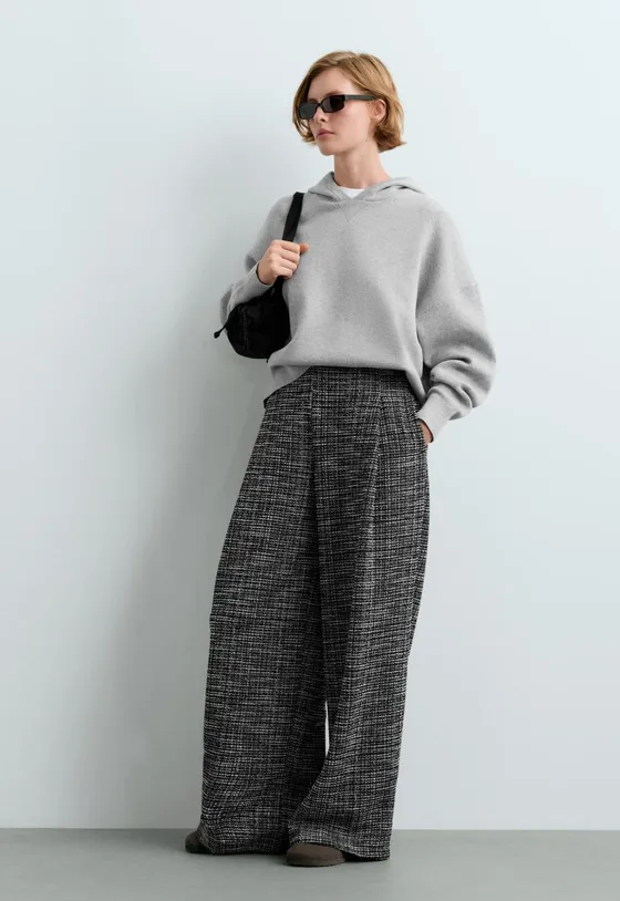 Брюки Wide leg Rib микс