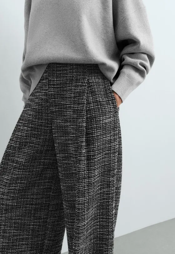 Брюки Wide leg Rib микс