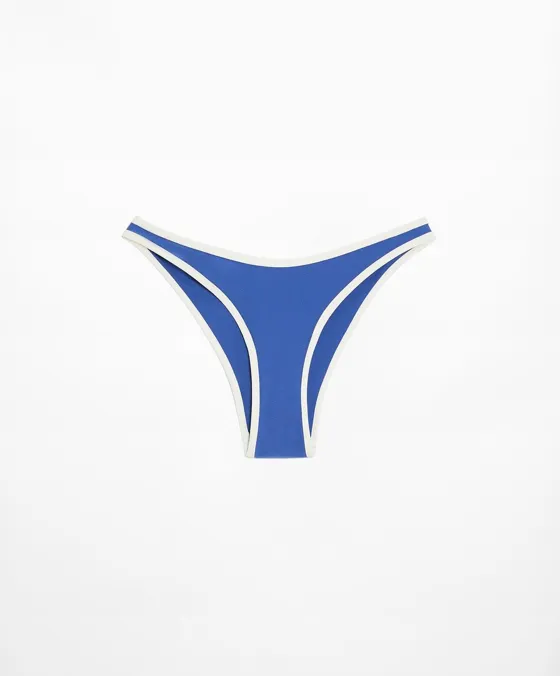 Полуоткрытые плавки бикини U-образной формы с окантовкой