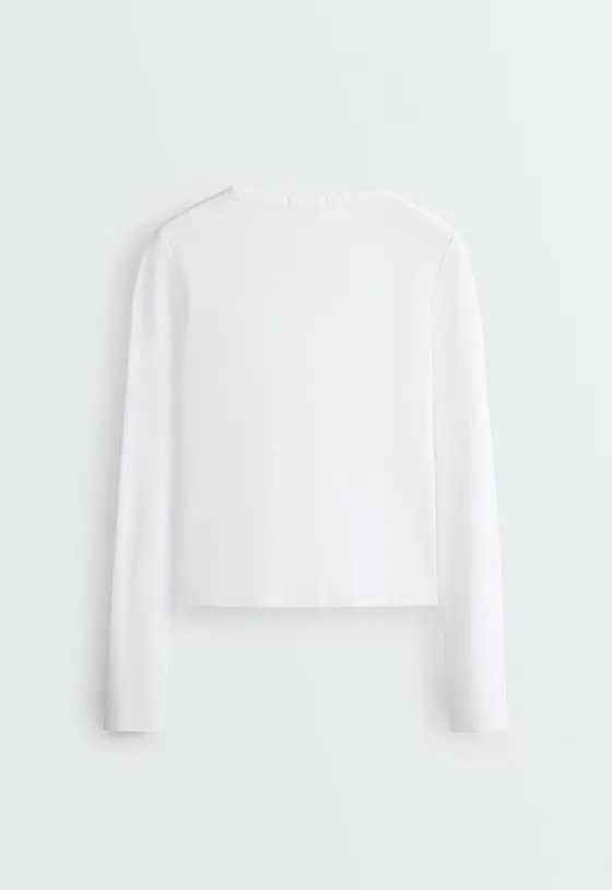 T-shirt Rib manga comprida