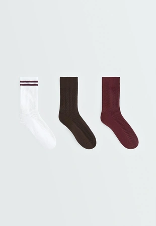 3 pairs of braided cotton-blend Classic socks- Заказать в России
