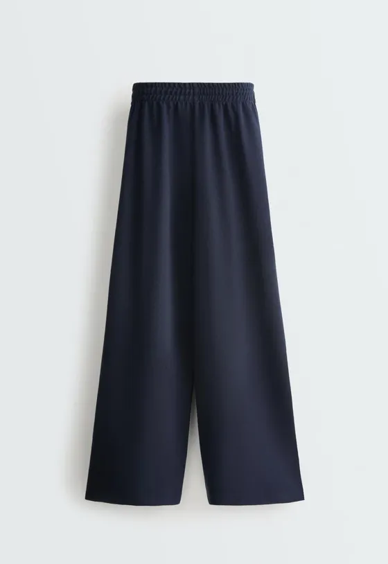 Брюки Wide leg из хлопка пике