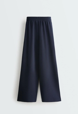 Брюки Wide leg из хлопка пике- Заказать в России
