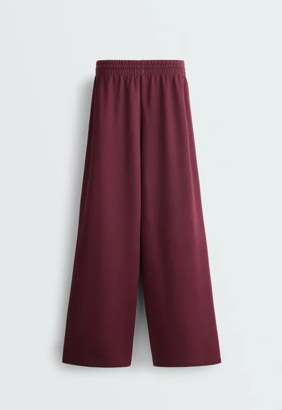 Брюки Wide leg из хлопка пике