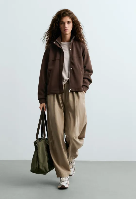 Укороченная куртка с модалом
