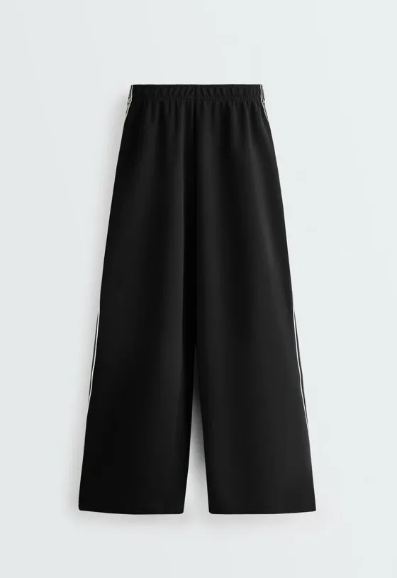 Прямые брюки с модалом brushed piping