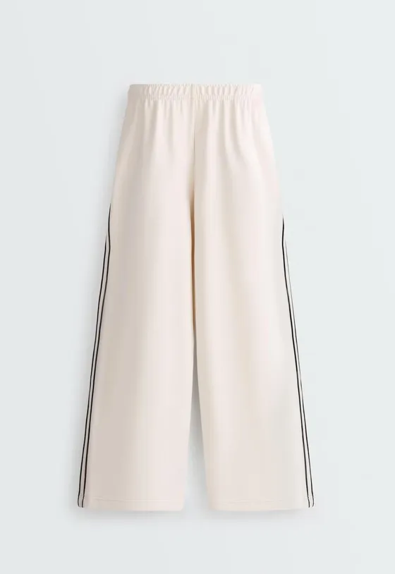 Прямые брюки с модалом brushed piping