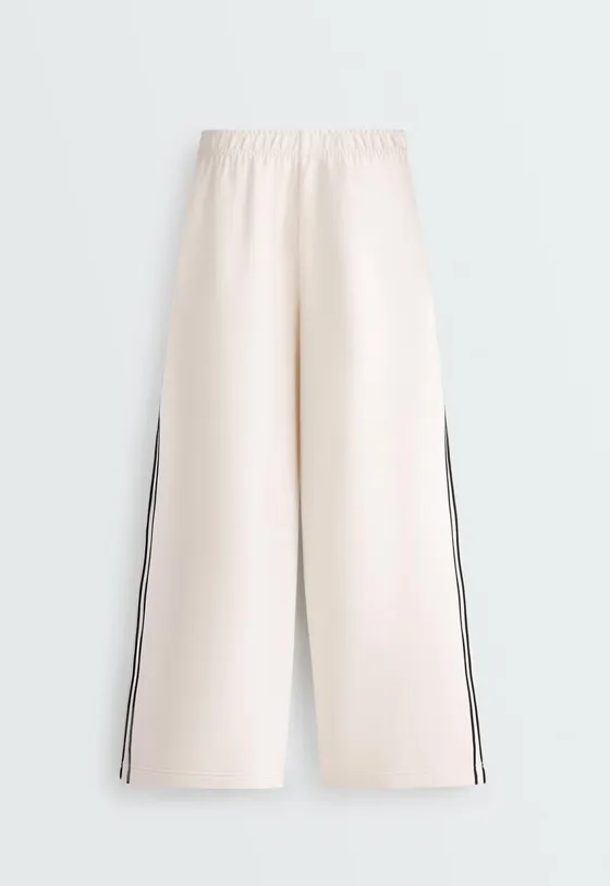 Прямые брюки с модалом brushed piping