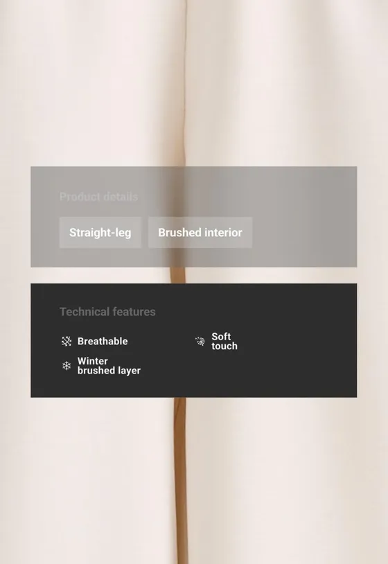 Прямые брюки с модалом brushed piping
