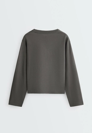 100% cotton long sleeve t-shirt with text- Заказать в России