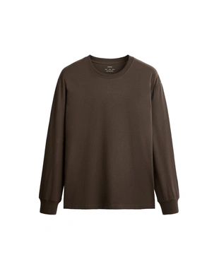 Oversize long-sleeved cotton-blend t-shirt- Заказать в России